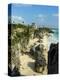 Tulum Beach and El Castillo Temple at Ancient Mayan Site of Tulum, Tulum, Quintana Roo, Mexico-null-Premier Image Canvas