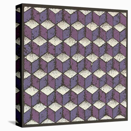 Tumbling Blocks - Plum-Susan Clickner-Stretched Canvas