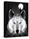 Tundra Wolf-Davies Babies-Stretched Canvas
