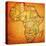 Tunisia on Actual Map of Africa-michal812-Stretched Canvas