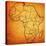 Tunisia on Actual Map of Africa-michal812-Stretched Canvas