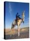 Tunisia, Sahara Desert, Douz, Great Dune, Rider and Camel-Walter Bibikow-Premier Image Canvas