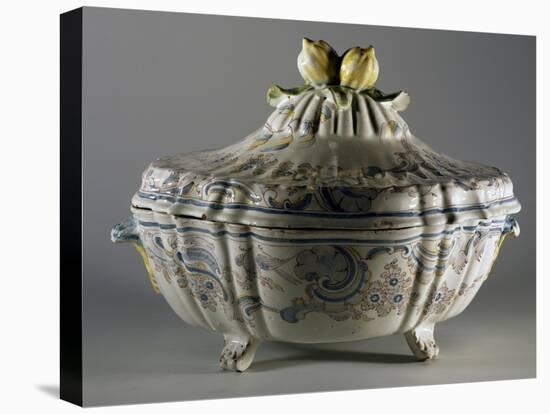 Tureen Decorated with Embossed Plant Motifs and Fruit, Majolica-null-Premier Image Canvas