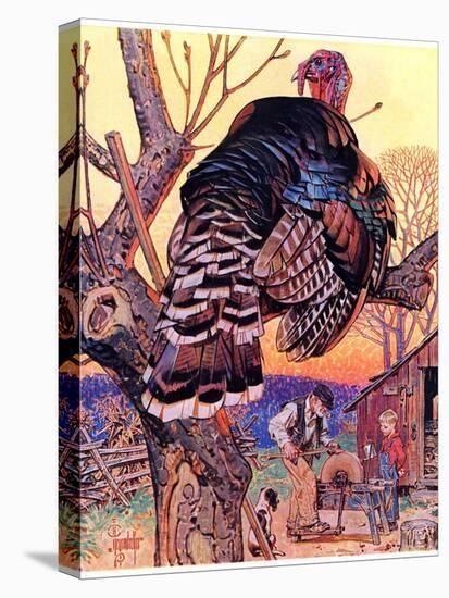 "Turkey in the Tree,"November 25, 1939-Joseph Christian Leyendecker-Premier Image Canvas