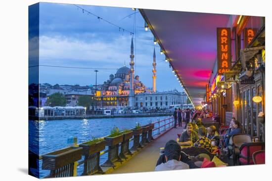 Turkey, Istanbul, Sultanahmet, Galata Bridge across the Golden Horn, New Mosque (Yeni Camii)-Alan Copson-Premier Image Canvas