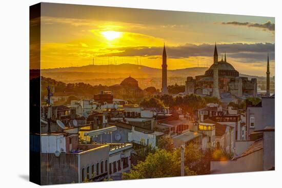 Turkey, Istanbul, Sultanahmet, Sunrise over Hagia Sophia (Or Ayasofya)-Alan Copson-Premier Image Canvas