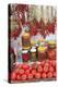 Turkey, Izmir, Kusadasi. Local market, red peppers and tomatoes.-Emily Wilson-Premier Image Canvas