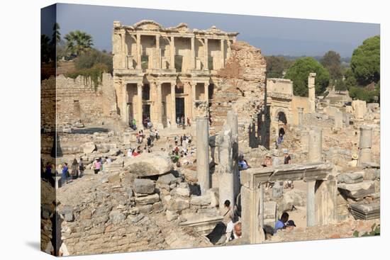 Turkey, Izmir, Selcuk, ancient city Ephesus. Library of Celsus. Ceretus Street.-Emily Wilson-Premier Image Canvas