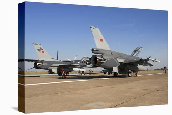 Turkish Air Force F-16's on the Ramp at Izmir Air Station, Turkey-Stocktrek Images-Premier Image Canvas