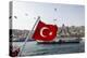 Turkish Flag, Passenger Ferry and Seagulls, Istanbul, Turkey-Ali Kabas-Premier Image Canvas