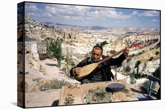 Turkish Man Playing a Type of Mandolin Called a Sis-Bill Ray-Premier Image Canvas