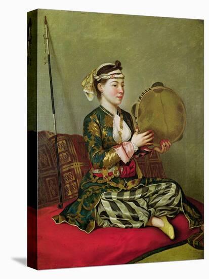 Turkish Woman with a Tambourine-Jean-Etienne Liotard-Premier Image Canvas