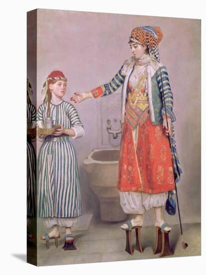 Turkish Woman with Her Slave-Jean-Etienne Liotard-Premier Image Canvas