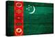 Turkmenistan Flag Design with Wood Patterning - Flags of the World Series-Philippe Hugonnard-Stretched Canvas