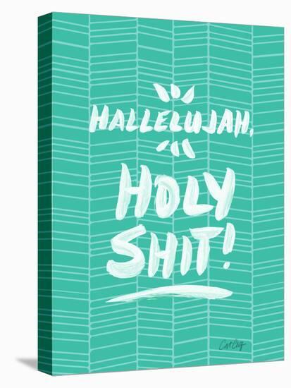 Turquoise Hallelujah Holy Shit-Cat Coquillette-Premier Image Canvas