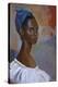 Turquoise Headscarf-Boscoe Holder-Stretched Canvas