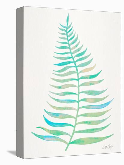 Turquoise Palm Leaf-Cat Coquillette-Premier Image Canvas