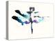 Turquoise & Violet Dragonfly-Karin Johannesson-Stretched Canvas