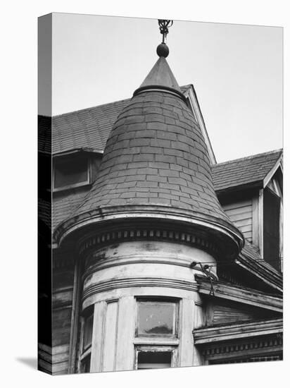 Turret and Roof of House on Bunker Hill Section of Los Angeles-Walker Evans-Premier Image Canvas
