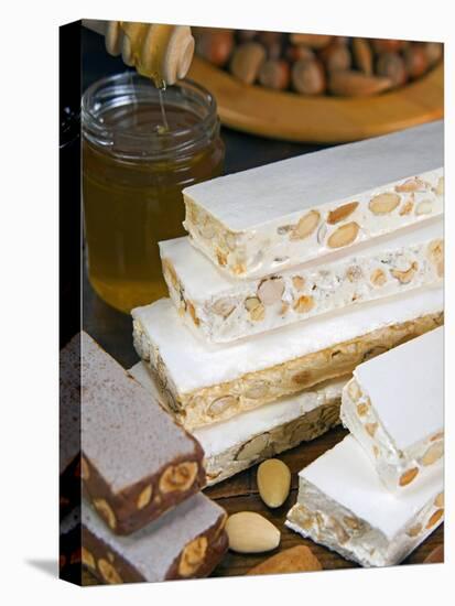 Turron (Spain), Torrone (Italy) or Nougat (Morocco), Confection of Honey, Sugar, Egg White and Nuts-Nico Tondini-Premier Image Canvas