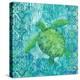 Turtle Batik Sq-Paul Brent-Stretched Canvas