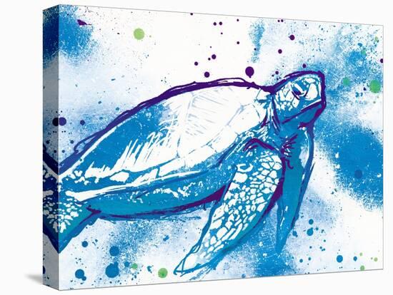 Turtle in the Wall-On Rei-Stretched Canvas