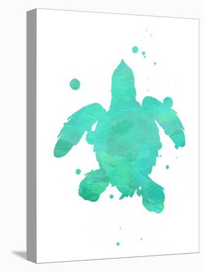 Turtle Splat-Jace Grey-Stretched Canvas