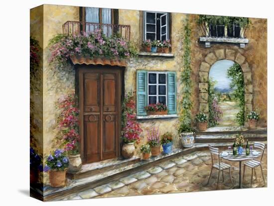 Tuscan Courtyard-Marilyn Dunlap-Stretched Canvas