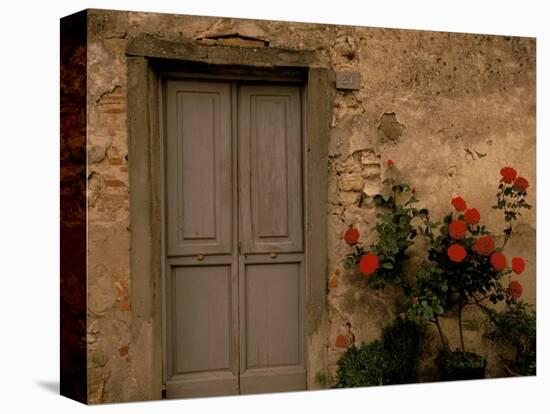 Tuscan Doorway, Castellina, Il Chianti, Tuscany, Italy-Walter Bibikow-Premier Image Canvas