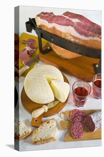 Tuscan Ham, Pecorino Cheese and Salami, Tuscan Cooking, Tuscany, Italy-Nico Tondini-Premier Image Canvas