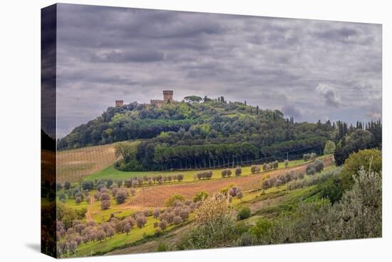 Tuscan landscape under dark skies, Tuscany, Italy.-Tom Norring-Premier Image Canvas