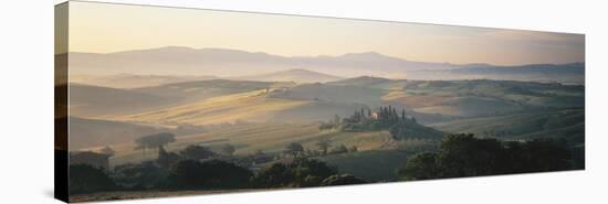 Tuscany House Sunrise-Peter Adams-Stretched Canvas