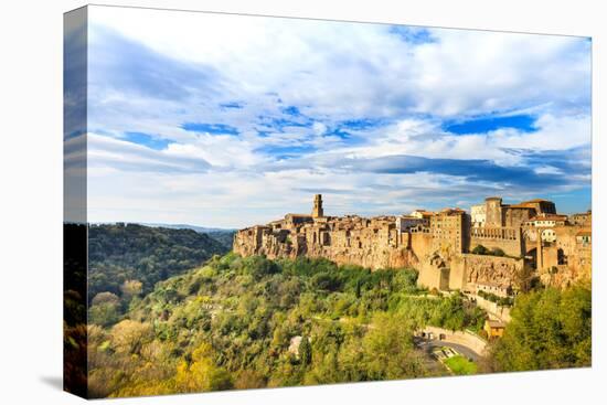 Tuscany, Pitigliano Medieval Village Panorama. Italy-stevanzz-Premier Image Canvas