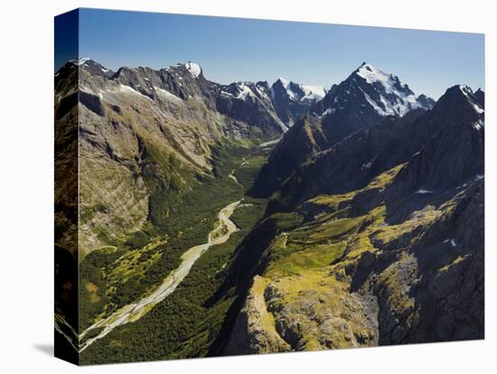 Tutoko River, Valley, Fiordland National Park, Southern Alps, Southland, South Island, New Zealand-Rainer Mirau-Premier Image Canvas