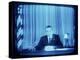 TV Image of Pres. Richard M. Nixon Announcing His Resignation in Speech from the Oval Office-Gjon Mili-Premier Image Canvas