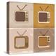 Tv Set Icons-YasnaTen-Stretched Canvas