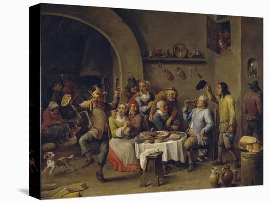 Twelfth Night Party, 1650-1660-David Teniers the Younger-Premier Image Canvas