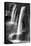 Twilight Waterfall I BW-Douglas Taylor-Stretched Canvas