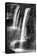 Twilight Waterfall I BW-Douglas Taylor-Stretched Canvas