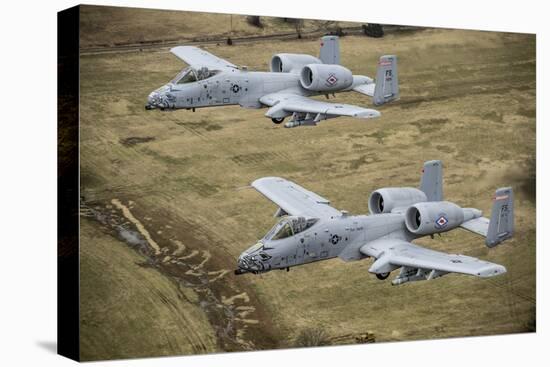 Two A-10 Thunderbolt Ii's Conduct a Training Mission over Arkansas-null-Premier Image Canvas