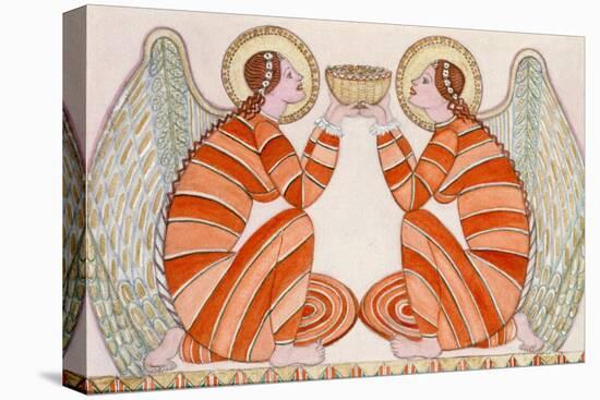 Two angels holding a bowl, 1995-Gillian Lawson-Premier Image Canvas