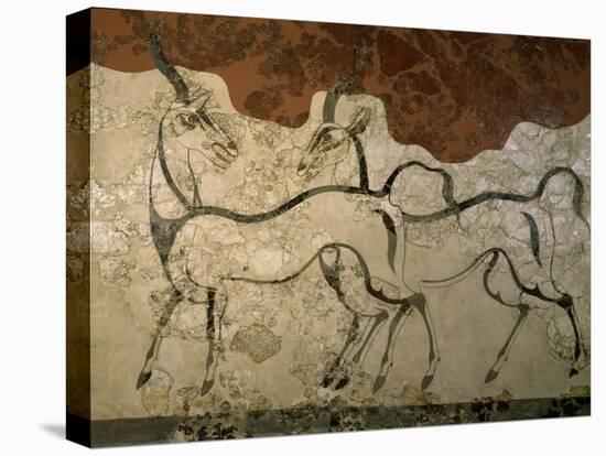 Two Antilopes, Minoan Fresco-null-Premier Image Canvas