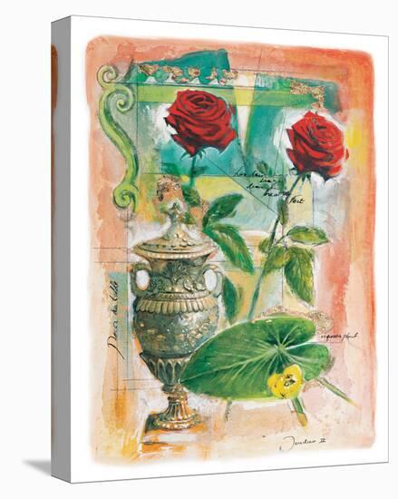 Two Antique Roses-Joadoor-Stretched Canvas