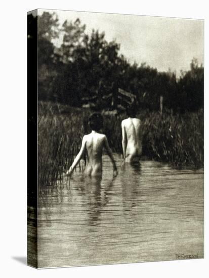 Two Boys Bathing-Emerson Peter Henry-Premier Image Canvas