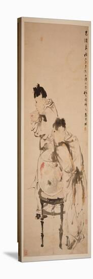 Two Boys Playing with Goldfish, Hanging Scroll, Ink and Colour on Paper, 1879-Wu Changshuo-Premier Image Canvas