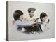 Two Boys Tormenting Little Girl at School-Nora Hernandez-Premier Image Canvas