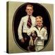 Two Boys with Dog-Norman Rockwell-Premier Image Canvas