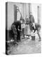 Two British Soldiers Having a Wash by a Water Pump C.1914-18-null-Premier Image Canvas