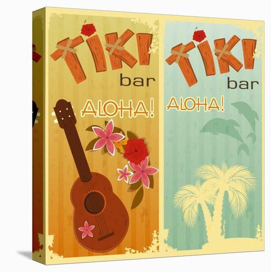 Two Cards For Tiki Bars-elfivetrov-Stretched Canvas
