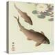 Two Carp and Water Lily Pad-Koson Ohara-Premier Image Canvas
